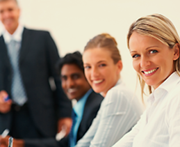 people happy at a meeting